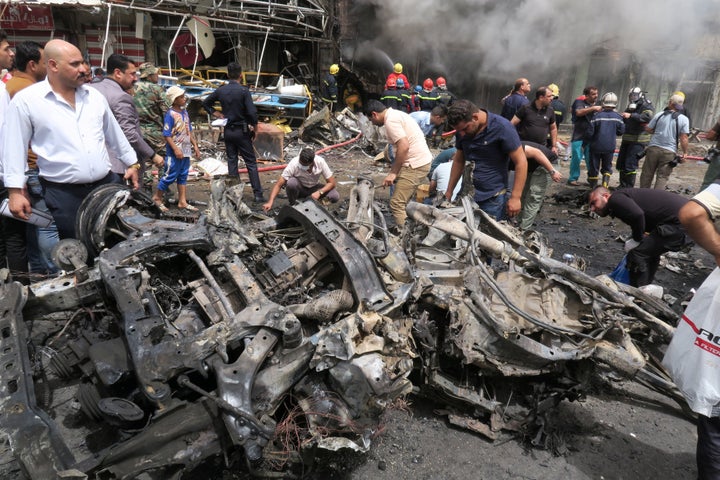 One bombing struck a commercial street and the other hit an army checkpoint.