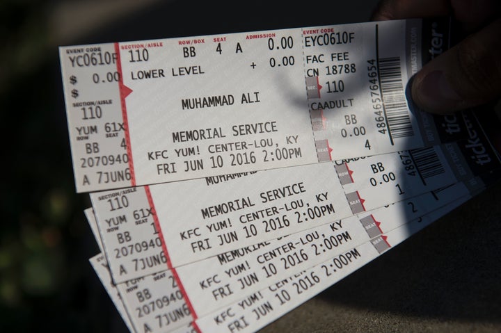 Muhammad Ali wanted these tickets to be free.