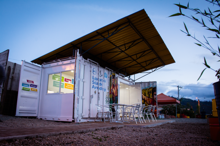 The Lab at night. 