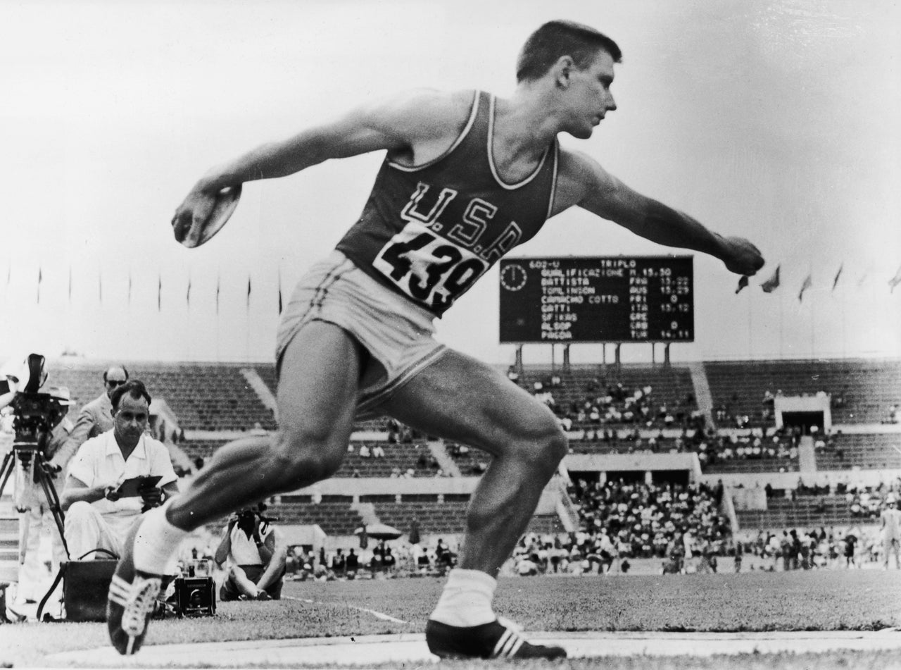 U.S. athlete Alfred Adolf Oerter Jr. broke the Olympic record with a throw of 191 feet and 8.25 inches in the qualifying round of the discus during the Rome Olympics on September 6, 1960. He went on to win the gold medal. In 2012, German athlete <a href="https://www.olympic.org/london-2012/athletics/discus-throw-men" target="_blank" role="link" class=" js-entry-link cet-external-link" data-vars-item-name="Robert Harting" data-vars-item-type="text" data-vars-unit-name="57599861e4b0e39a28acc674" data-vars-unit-type="buzz_body" data-vars-target-content-id="https://www.olympic.org/london-2012/athletics/discus-throw-men" data-vars-target-content-type="url" data-vars-type="web_external_link" data-vars-subunit-name="article_body" data-vars-subunit-type="component" data-vars-position-in-subunit="7">Robert Harting</a> won gold with a throw of nearly 224 feet.