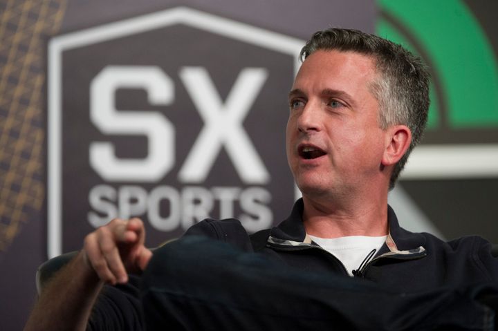 Bill Simmons speaking during a panel discussion at SXSW in 2014.