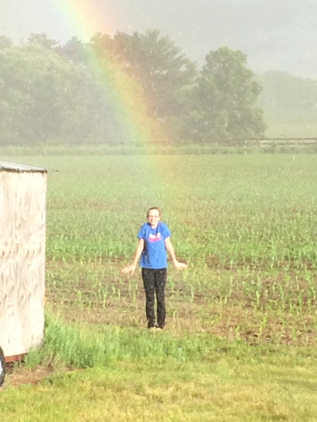 Fascinating Images Of Family Who Discovered The End Of The Rainbow On A