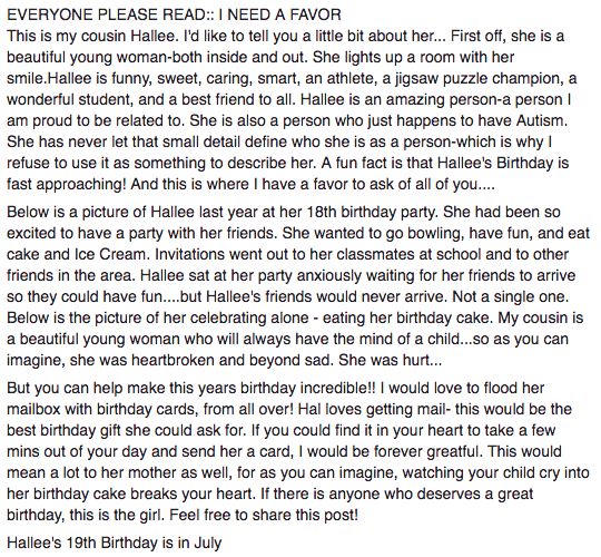 <strong>Rebecca Lyn's Facebook post has been shared close to 200,000 times</strong>