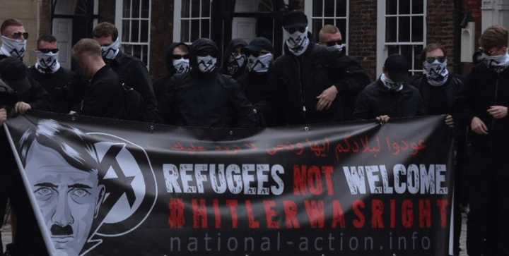 National Action activists at a demonstration in York