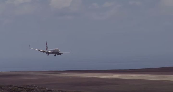 The first Commercial flight at St Helena took three attempts at landing