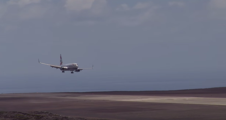 The first Commercial flight at St Helena took three attempts at landing