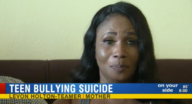 Levon Holton-Teamer broke down as she discussed her daughter's death