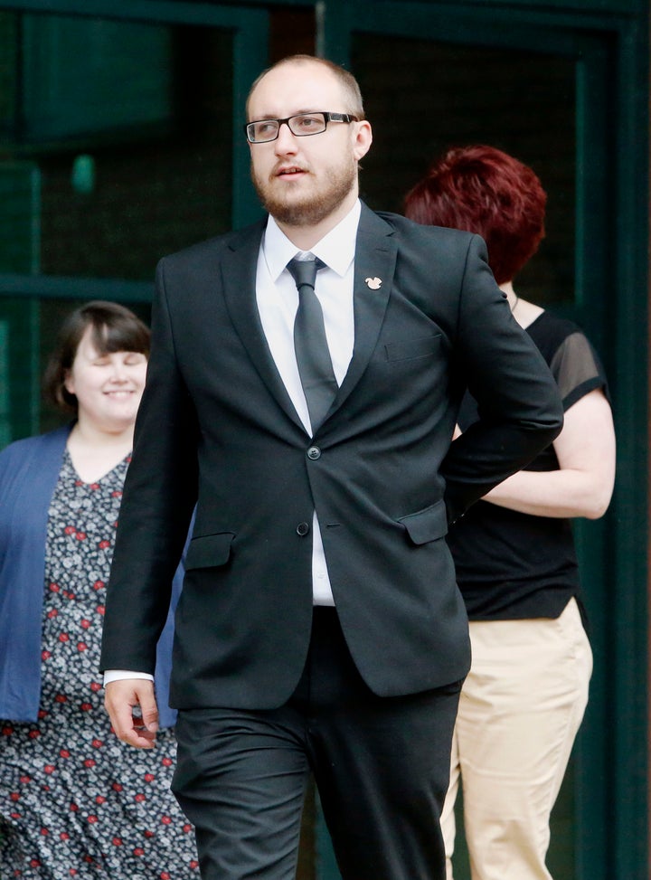 David Shaw, boyfriend of zoo keeper Sarah McClay, outside Preston Crown Court.