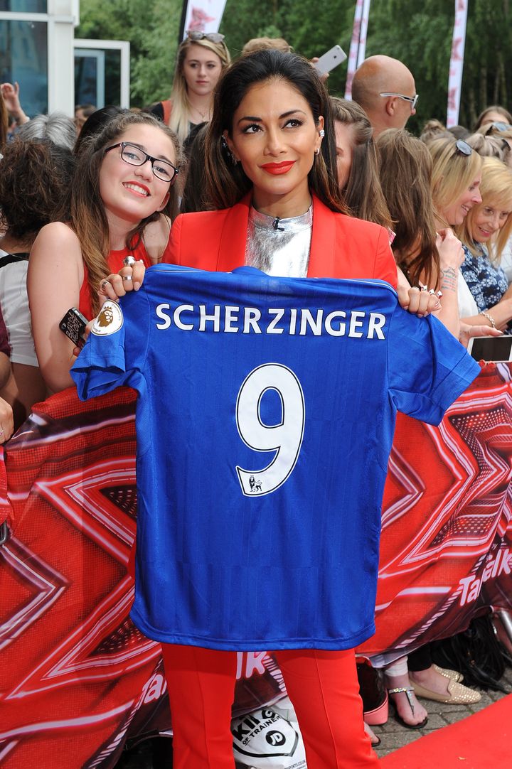 <strong>Scherzy was gifted her very own Leicester City top </strong>