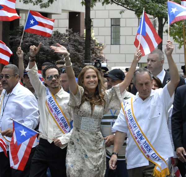 Marc Anthony served as the parade's National Grand Marshal in 2006. He was joined by then-wife Jennifer Lopez and then-Mayor 