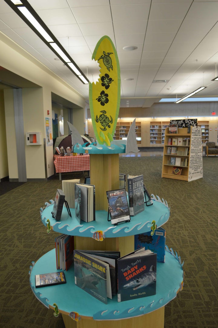 The Shark Week display. 