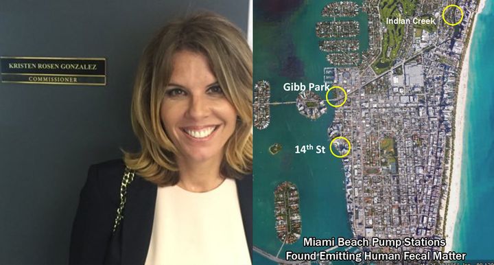 Miami Beach Kristen Rosen-Gonzalez asks why her city won't accept the findings of Florida International University and federal NOAA scientists: Her City is polluting Biscayne Bay