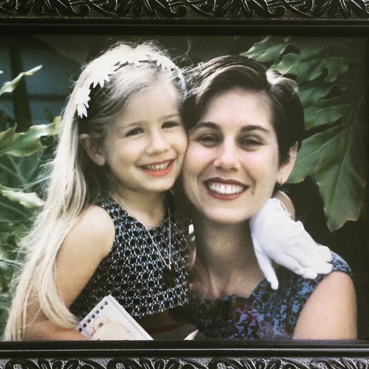 A young Nile Cappello poses with her mother.