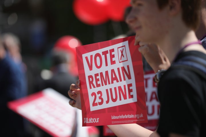 ORB's online survey of 2,000 people, conducted on June 8-9, suggested that "Leave" was on 55 percent, versus 45 percent for "