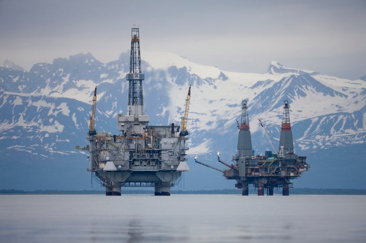 The Cook Inlet basin contains large oil and gas deposits including several offshore fields.