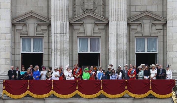 The queen was always easy to spot in a neon green dress and coat by Stewart Parvin. 