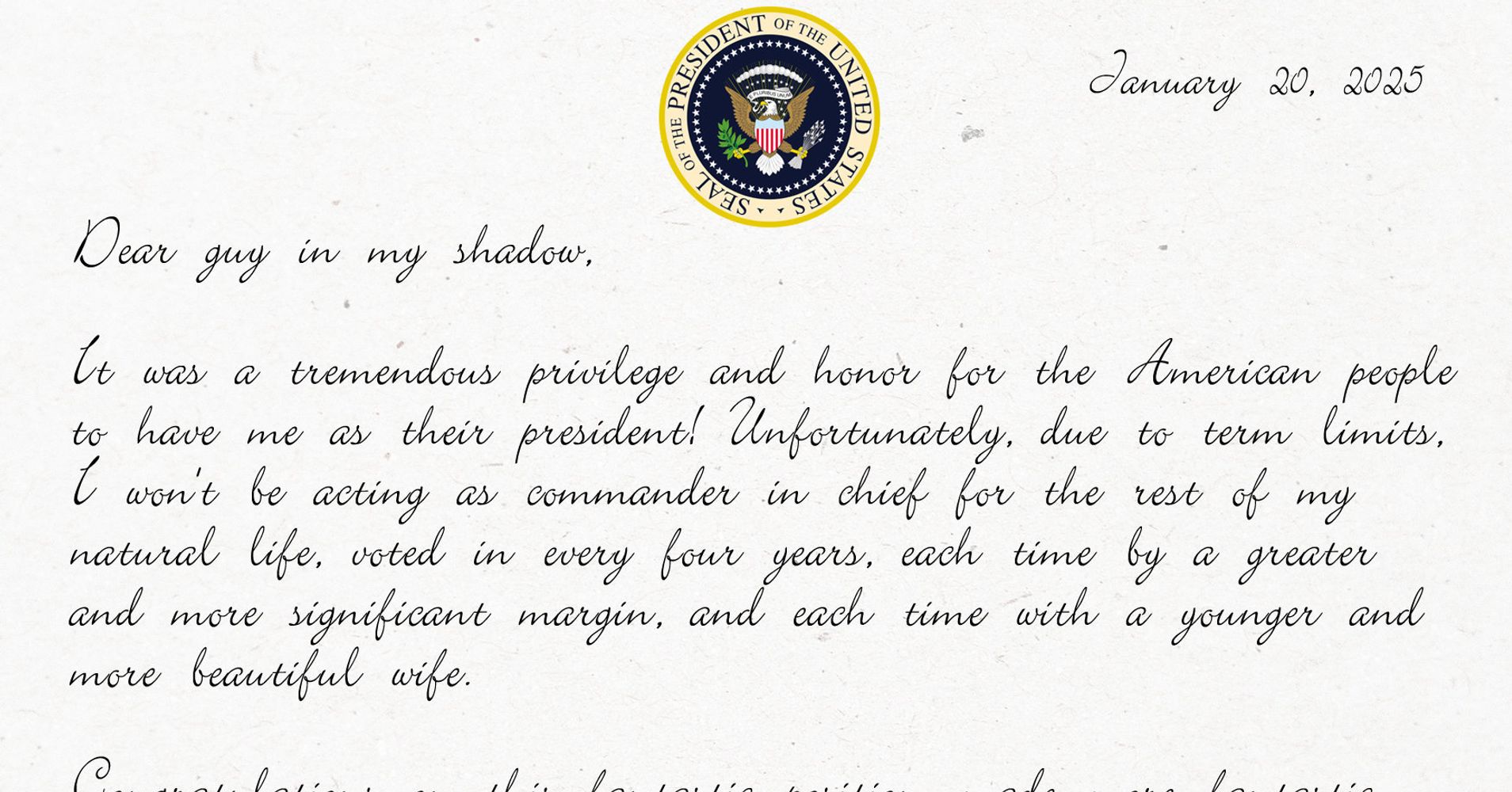 Here S The Letter President Donald Trump Will Leave His Successor In