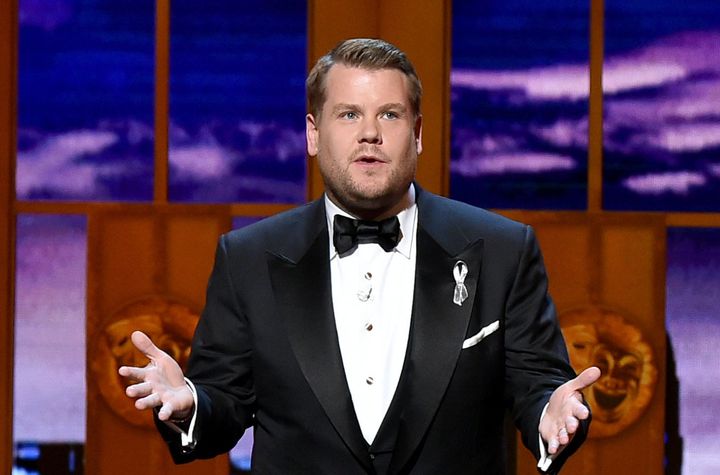 James Corden speaks onstage during the 70th Annual Tony Awards at The Beacon Theatre.