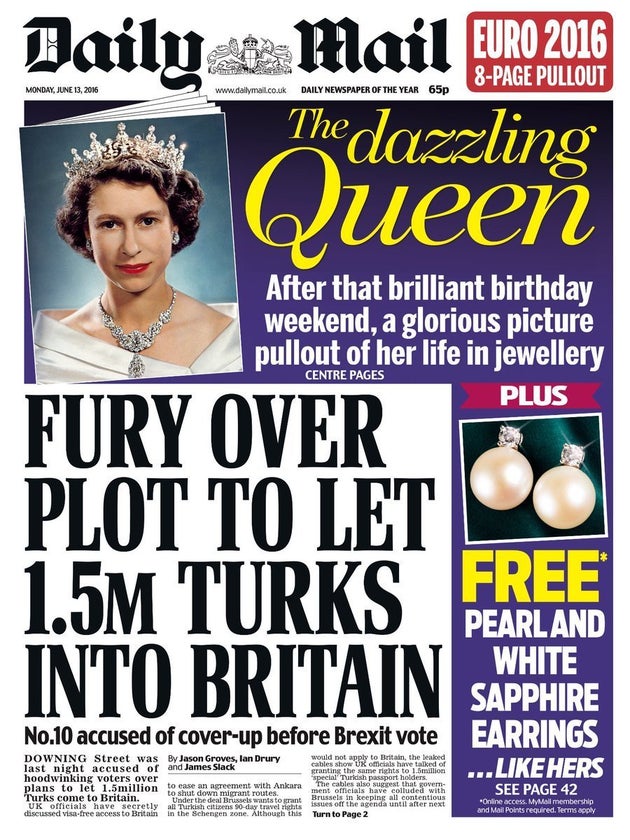 Image result for daily mail front cover for a major event