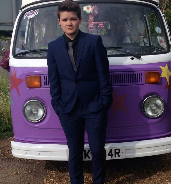 <strong>Ellis pictured on his prom night in 2014</strong>