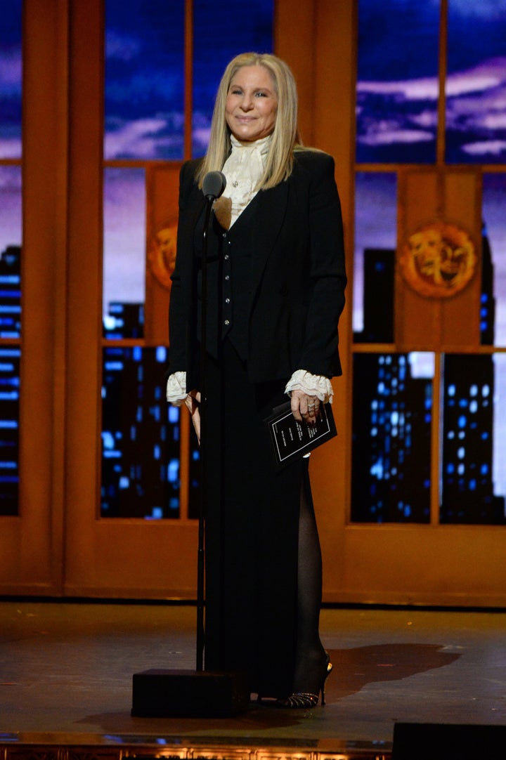 "Thank god I picked the right outfit," Streisand said of her "Hamilton"-inspired look.