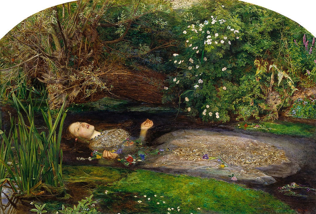 John Everett Millais's 1851 painting "Ophelia."