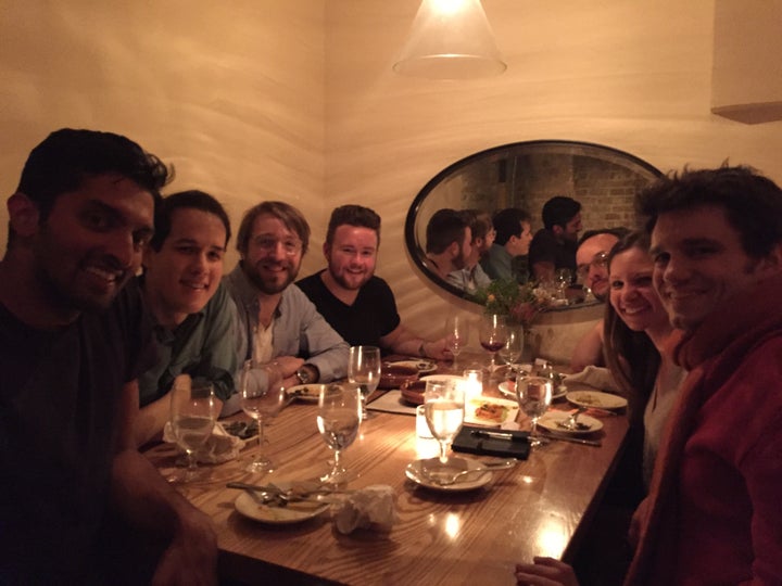 Team Agora, enjoying a meal