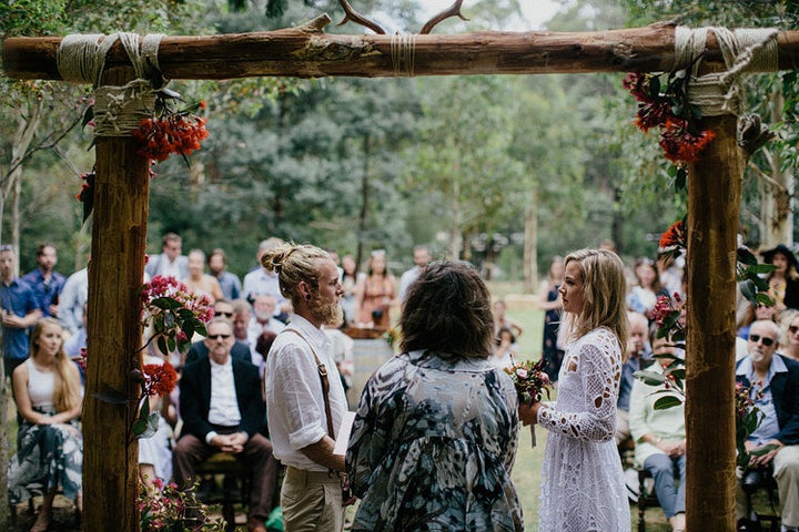 The couple practically made everything in preparation for their big day.