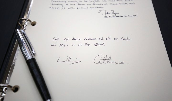 The note left by Will and Kate.