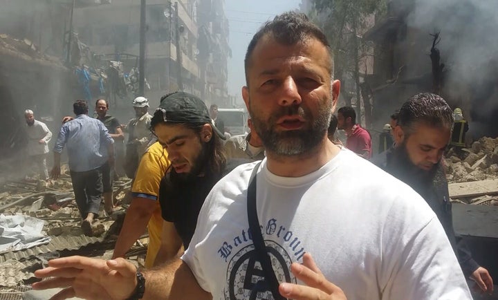 Rami Adham, seen here in Aleppo, makes a point to visit Syria during Ramadan. 