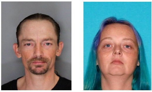 Jason "Travis" Simon, 37, and Sarah Joy VanOcker-Dunn, 36, are believed to have been on the run since June 2.