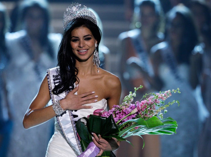 Rima Fakih is crowned Miss USA during the 2010 pageant in Las Vegas.