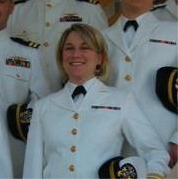 Hayes pictured serving as a physician for the U.S. Navy in 2005.