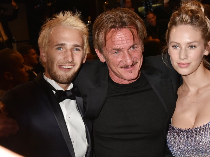 Hopper Penn, Sean Penn and Dylan Penn attend 'The Last Face' Premiere during the 69th annual Cannes Film Festival on May 20.