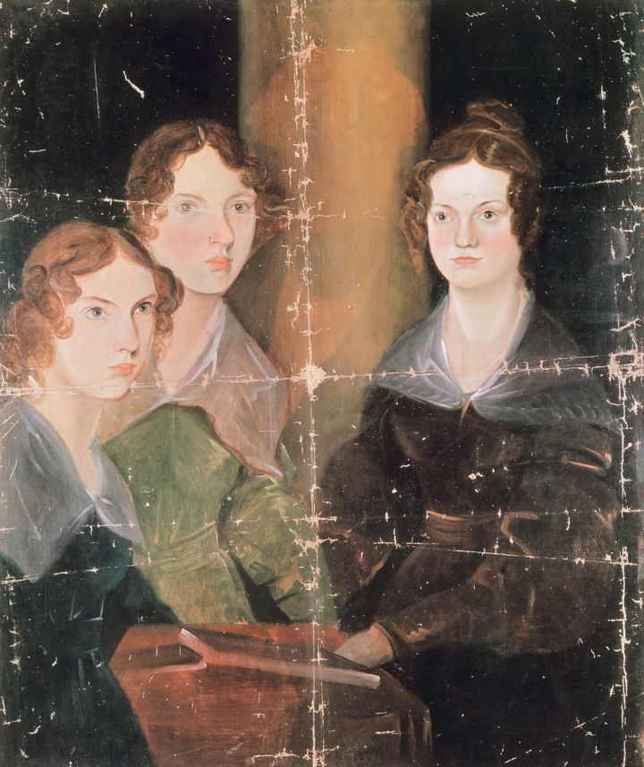 A portrait of Anne, Emily and Charlotte Brontë circa 1834.