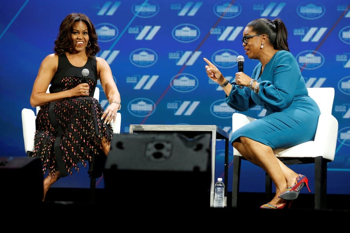 FLOTUS in conversation with Oprah Winfrey. 