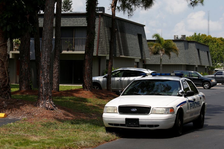 A police car is pictured in front of Omar Mateen's home in Port Saint Lucie, Florida, U.S. June 14, 2016.