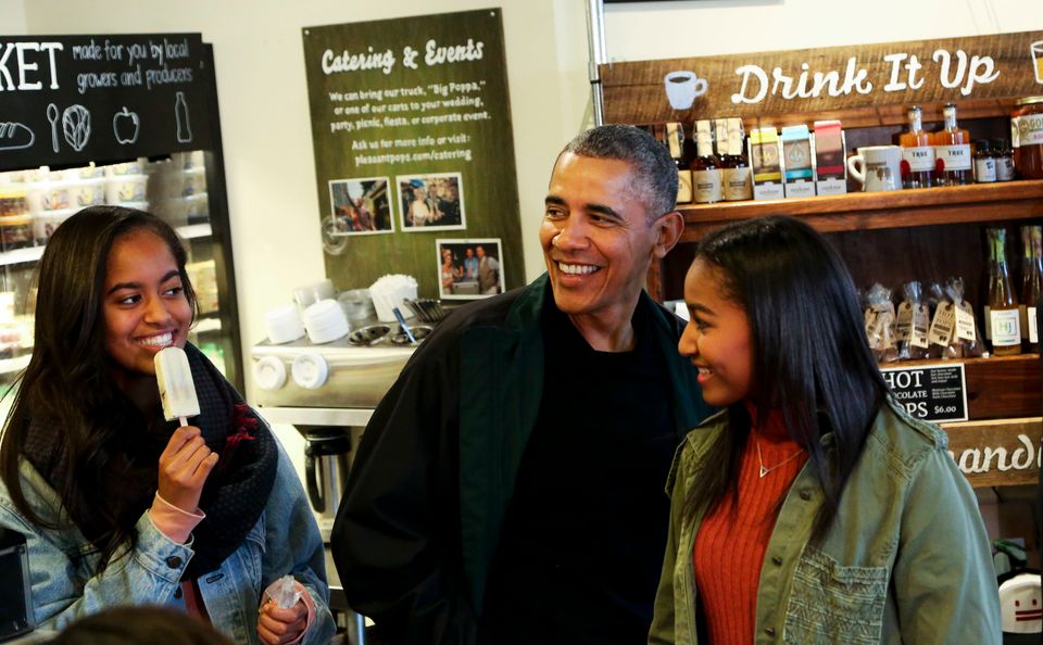We love how much former President Barack Obama loves his girls.