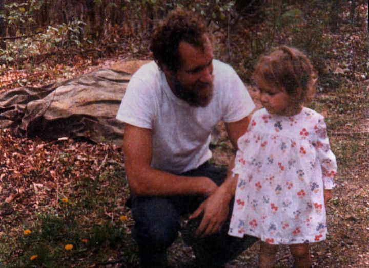 A young Larissa Bates and her father.
