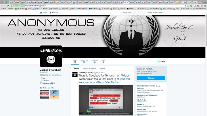 One popular image to swap into pro-ISIS accounts resembles the terrorist group's flag. But it now reads,