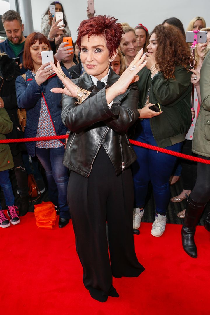 <strong>Sharon Osbourne on the red carpet at this year's 'X Factor'</strong>