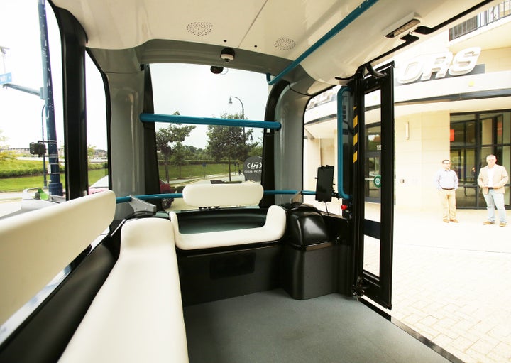 The inside of the Olli.