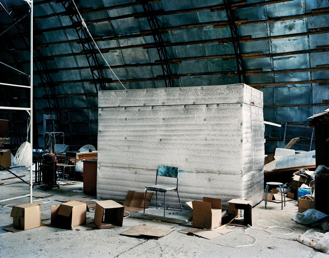 Temporary storage container, KrioRus facility, Alabushevo, Moscow. September 2010. From The Prospect of Immortality by Murray Ballard, published by GOST, April 2016.