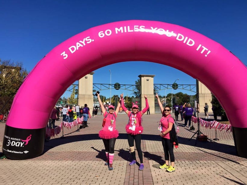 Aviva (center) with her 2015 <i>Race for the Cure</i> team