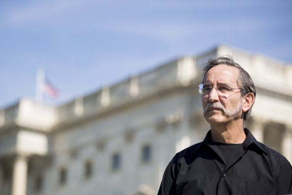 David Goodman, brother of the late civil rights activist Andrew Goodman and president of the Andrew Goodman Foundation, looks on during a news conference in support of the Voting Rights Amendment Act, on Capitol Hill.