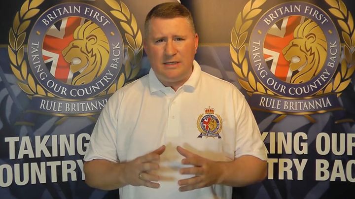 Britain First leader Paul Golding in the video posted on Facebook yesterday before the death of Jo Cox was announced