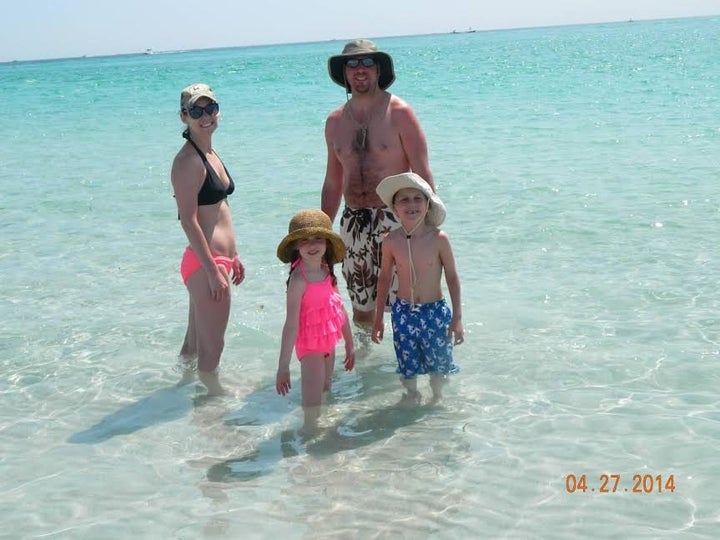 The family at the beach.