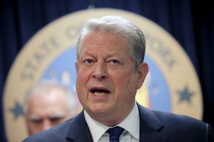 Former U.S. Vice President Al Gore speaks at a news conference to announce a state-based effort to combat climate change, March 29, 2016.