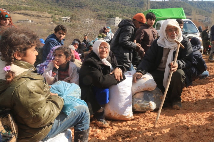 MSF, also known as Doctors Without Borders, slammed the EU deal with Turkey country to stem migration flows to Europe. Above, displaced Syrians wait near the Syrian-Turkish border in February. 