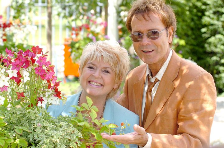 Gloria with her close friend of more than 45 years, Sir Cliff Richard